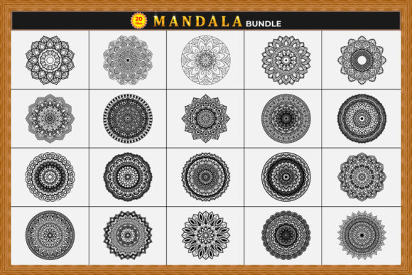 20 Mandala SVG Crafts Bundle: Graphics & Illustrations for Creative Crafting