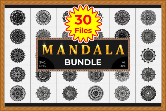 30 Mandala SVG Crafts Bundle Vol-02