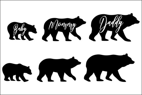 Bears Family Graphics and Decorative Elements