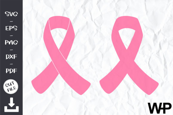 Cancer Pink Ribbon Svg Set of 2