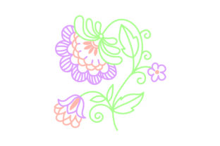 Decorative Outline Flower