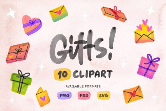 Gifts Clipart Illustrations