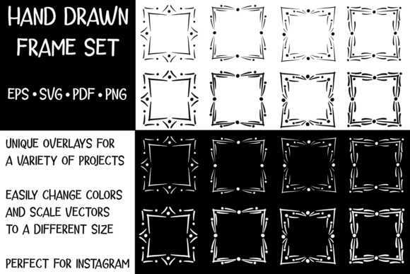 Hand Drawn Dot Frames: Graphics for Creative Projects