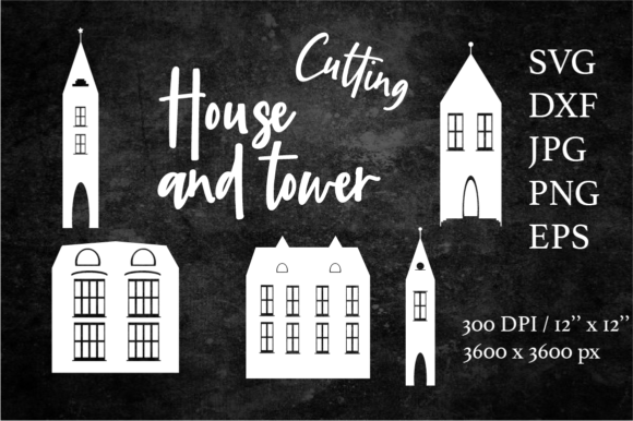Houses and Towers Bundle: Graphics for Decorative Elements