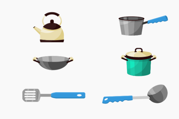 Kitchen Equipment Illustration Set: Graphics for Creative Projects