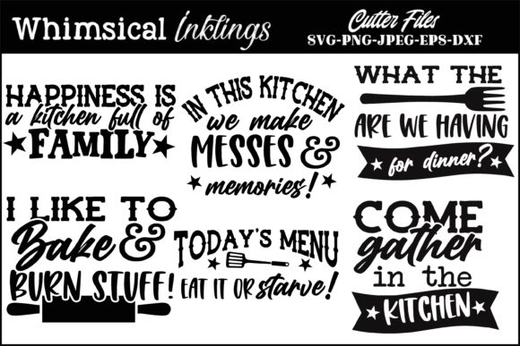 Kitchen Full of Family Graphics