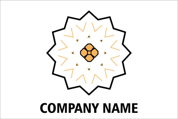 Logo Ornament Design Black Orange Graphics
