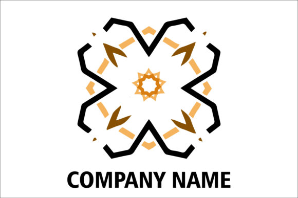 Logo Ornament Vector Black Orange Graphics