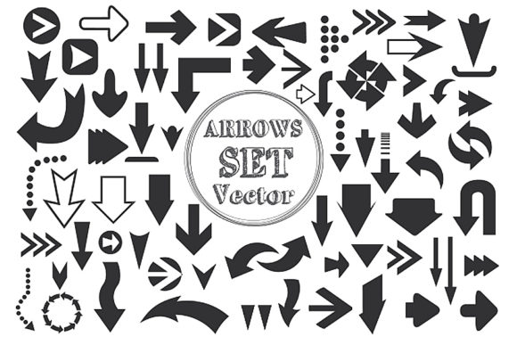 Sticker Arrows Set: Graphics for Decorative Elements