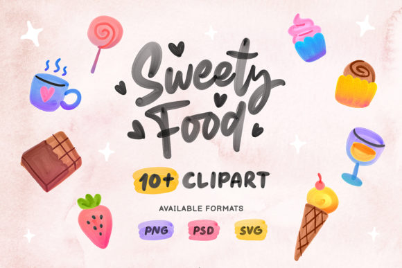 Sweety Food Clipart Illustrations