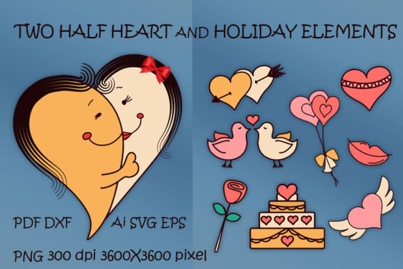 TWO HALF HEART and Holiday Graphics