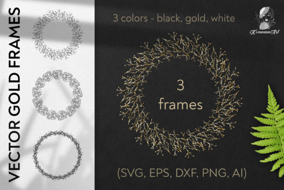 Vector Wreaths Silhouettes SVG Clipart for Graphics and Decorative Elements