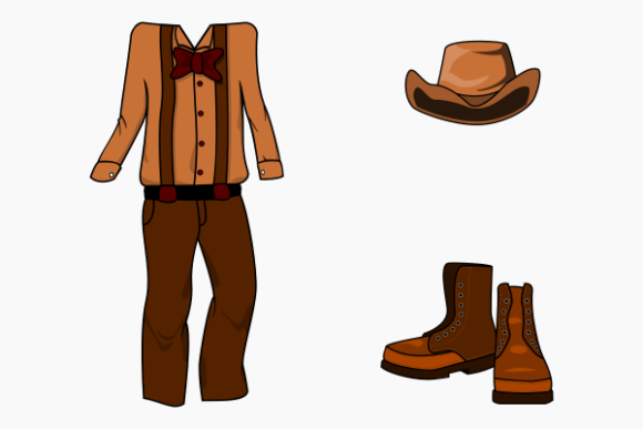 Western Men Clothes Illustration Graphics