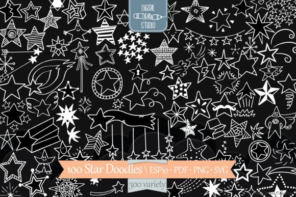 White Star Constellation, Garland Doodle Graphics